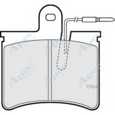 PAD374 APEC Комплект тормозных колодок, дисковый тормоз