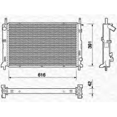 350213716000 MAGNETI MARELLI Радиатор, охлаждение двигателя