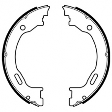LS2077 DELPHI Комплект тормозных колодок, стояночная тормозная с
