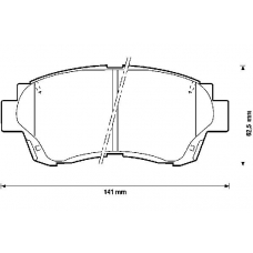 572392B BENDIX Комплект тормозных колодок, дисковый тормоз