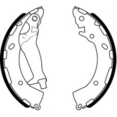 8DB 355 000-401 HELLA Комплект тормозных колодок