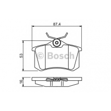 0 986 494 387 BOSCH Комплект тормозных колодок, дисковый тормоз