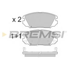 BP3401 BREMSI Комплект тормозных колодок, дисковый тормоз