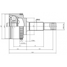 AW1510129A AYWIPARTS Шарнирный комплект, приводной вал