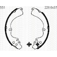 8100 68551 TRISCAN Комплект тормозных колодок; Комплект тормозных кол