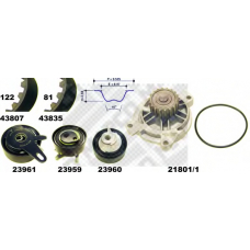 41819/1 MAPCO Водяной насос + комплект зубчатого ремня