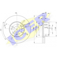 78BD0212-2 ICER Тормозной диск