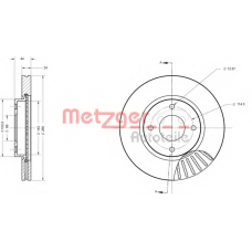 6110578 METZGER Тормозной диск