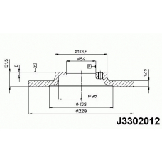 J3302012 NIPPARTS Тормозной диск