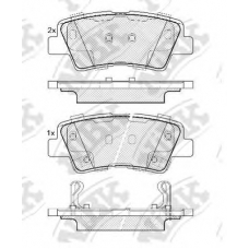 PN0538 NiBK Комплект тормозных колодок, дисковый тормоз