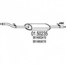 01.50235 MTS Средний глушитель выхлопных газов