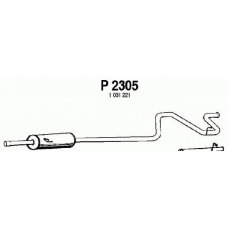 P2305 FENNO Средний глушитель выхлопных газов