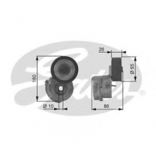 T38440 GATES Натяжной ролик, поликлиновой  ремень