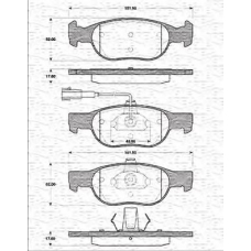 363702161199 MAGNETI MARELLI Комплект тормозных колодок, дисковый тормоз