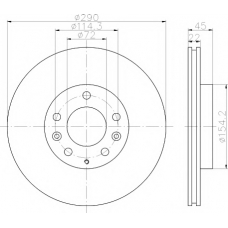 8DD 355 115-311 HELLA PAGID Тормозной диск