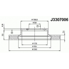 J3307006 NIPPARTS Тормозной диск