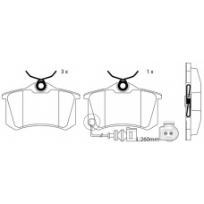 FP3260E FIT Комплект тормозных колодок, дисковый тормоз