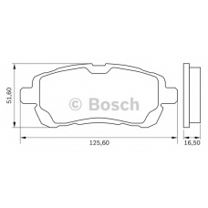 0 986 BB0 952 BOSCH Комплект тормозных колодок, дисковый тормоз