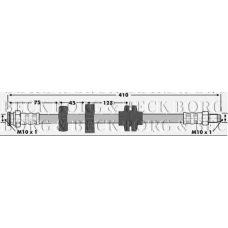 BBH6641 BORG & BECK Тормозной шланг