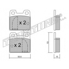 010.0 TRUSTING Комплект тормозных колодок, дисковый тормоз