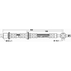 FBH6443 FIRST LINE Тормозной шланг