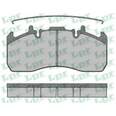 05P1492 LPR Комплект тормозных колодок, дисковый тормоз
