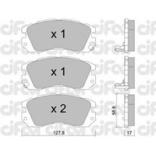 822-140-0 CIFAM Комплект тормозных колодок, дисковый тормоз