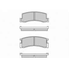 12-0309 E.T.F. Комплект тормозных колодок, дисковый тормоз