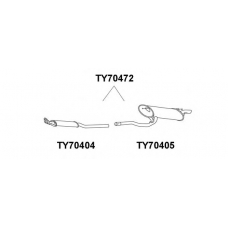 TY70472 VENEPORTE Глушитель выхлопных газов конечный