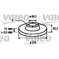 186896 VALEO Тормозной диск