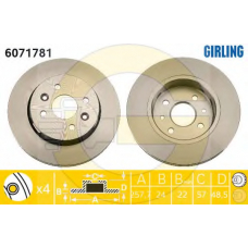 6071781 GIRLING Тормозной диск