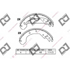 BS1418 DJ PARTS Комплект тормозных колодок