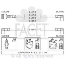 4.8659 FACET Ккомплект проводов зажигания