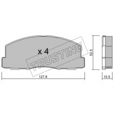 116.0 TRUSTING Комплект тормозных колодок, дисковый тормоз