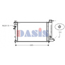 160620N AKS DASIS Радиатор, охлаждение двигателя