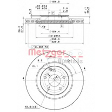 25139 METZGER Тормозной диск