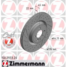 150.2933.20 ZIMMERMANN Тормозной диск