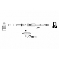 0 986 356 337 BOSCH Комплект проводов зажигания