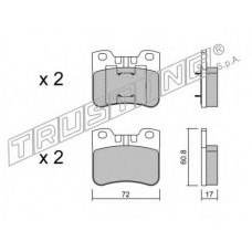 062.2 TRUSTING Комплект тормозных колодок, дисковый тормоз