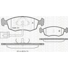 8110 16163 TRIDON Brake pads - front