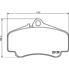 8DB 355 009-841 HELLA Комплект тормозных колодок, дисковый тормоз