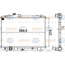 8MK 376 756-531 HELLA Радиатор, охлаждение двигателя