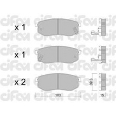 822-514-0 CIFAM Комплект тормозных колодок, дисковый тормоз