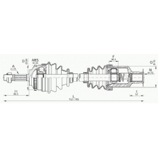 DRS6207.00 OPEN PARTS Приводной вал