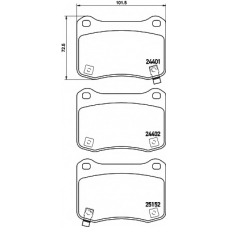 8DB 355 015-431 HELLA Комплект тормозных колодок, дисковый тормоз