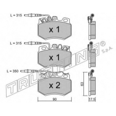 051.2 TRUSTING Комплект тормозных колодок, дисковый тормоз