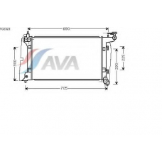 TO2323 AVA Радиатор, охлаждение двигателя