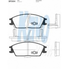 BP-3004 KAVO PARTS Комплект тормозных колодок, дисковый тормоз