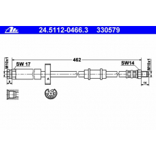 24.5112-0466.3 ATE Тормозной шланг