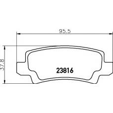 8DB 355 010-841 HELLA PAGID Комплект тормозных колодок, дисковый тормоз